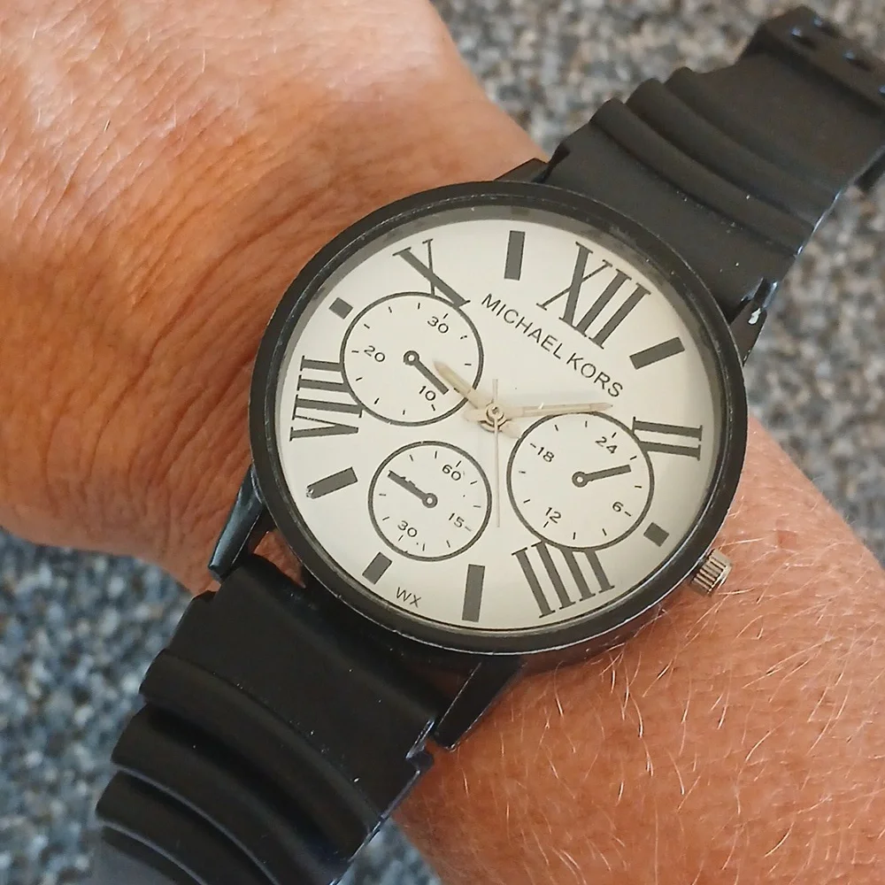 Michael Kors Classic Black and White Roman Numeral Watch